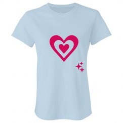 Heart star top for ladies
