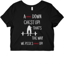 Ladies Slim Fit Crop Top Tee