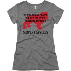 Ladies Slim Fit Super Soft Triblend Tee