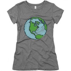 Ladies Slim Fit Super Soft Triblend Tee