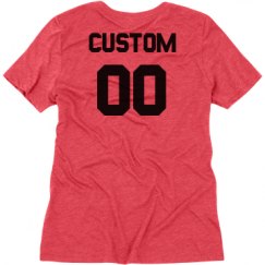 Ladies Relaxed Fit Super Soft Triblend V-Neck Tee