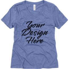 Ladies Relaxed Fit Super Soft Triblend V-Neck Tee