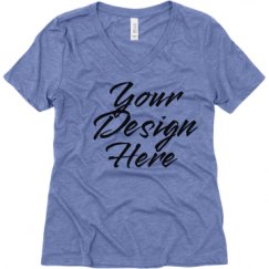 Ladies Relaxed Fit Super Soft Triblend V-Neck Tee