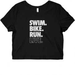 Ladies Slim Fit Crop Top Tee