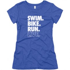 Ladies Slim Fit Super Soft Triblend Tee