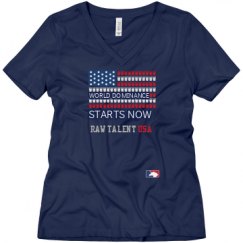 Ladies Relaxed Fit V-Neck Tee