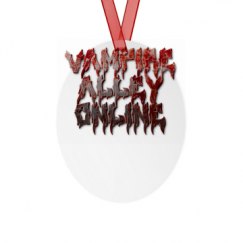 Metal Oval Christmas Ornament