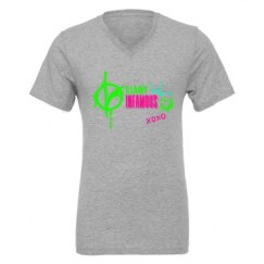 Unisex CVC Jersey V-Neck T-Shirt