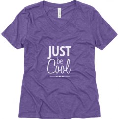 Ladies Relaxed Fit Super Soft Triblend V-Neck Tee