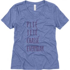 Ladies Relaxed Fit Super Soft Triblend V-Neck Tee