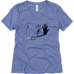 Ladies Relaxed Fit Super Soft Triblend V-Neck Tee