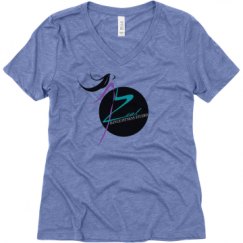 Ladies Relaxed Fit Super Soft Triblend V-Neck Tee