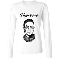 Ladies Relaxed Fit Basic Long Sleeve Tee