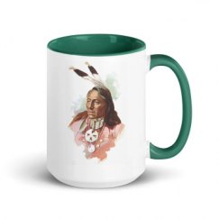 15oz Ceramic Mug with Color Inside