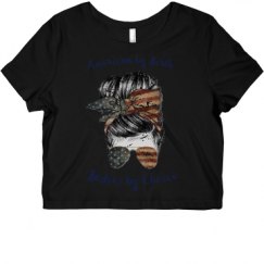 Ladies Slim Fit Crop Top Tee