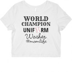 Ladies Slim Fit Crop Top Tee