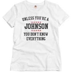 Johnson's know everything