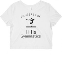 Ladies Slim Fit Crop Top Tee