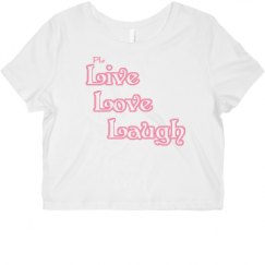 Ladies Slim Fit Crop Top Tee