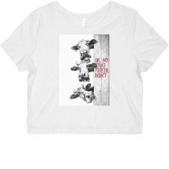 Ladies Slim Fit Crop Top Tee