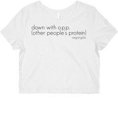 down with o.p.p. crop crew top