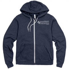 Unisex Fleece Full Zip Midweight Hoodie Purple