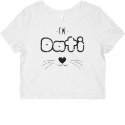 Ladies Slim Fit Crop Top Tee