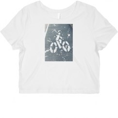 Ladies Slim Fit Crop Top Tee