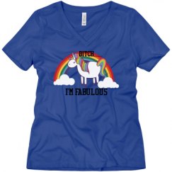 Ladies Relaxed Fit V-Neck Tee