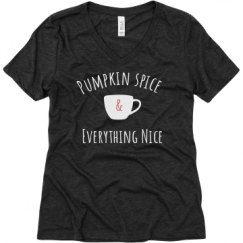 Ladies Relaxed Fit Super Soft Triblend V-Neck Tee