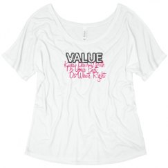 Ladies Flowy Slouchy Tee