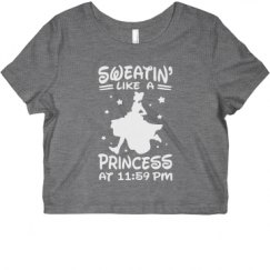 Ladies Slim Fit Crop Top Tee