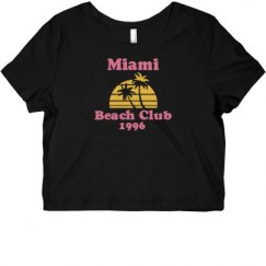 Ladies Slim Fit Crop Top Tee