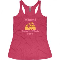 Ladies Slim Fit Super Soft Racerback Triblend Tank