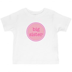 Big Sister Tshirt Pink Hot Pink