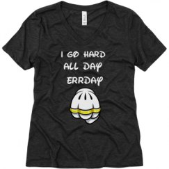 Ladies Relaxed Fit Super Soft Triblend V-Neck Tee