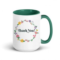 15oz Ceramic Mug with Color Inside