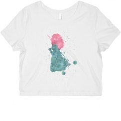 Ladies Slim Fit Crop Top Tee