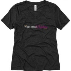 Ladies Relaxed Fit Super Soft Triblend V-Neck Tee