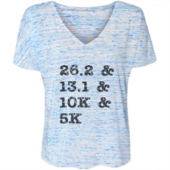 Ladies Flowy Slouchy V-Neck Tee