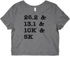 Ladies Slim Fit Crop Top Tee