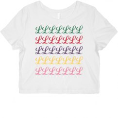 Ladies Slim Fit Crop Top Tee