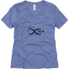 Ladies Relaxed Fit Super Soft Triblend V-Neck Tee