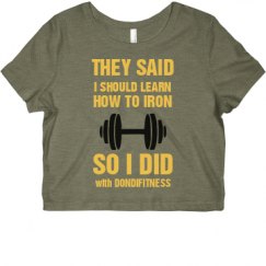 Ladies Slim Fit Crop Top Tee