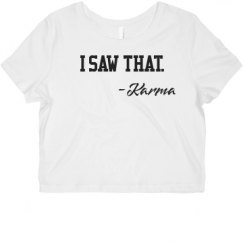 Ladies Slim Fit Crop Top Tee