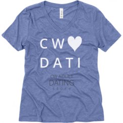 Ladies Relaxed Fit Super Soft Triblend V-Neck Tee