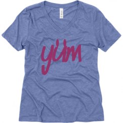 Ladies Relaxed Fit Super Soft Triblend V-Neck Tee