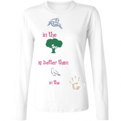 Ladies Relaxed Fit Basic Long Sleeve Tee