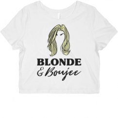 Ladies Slim Fit Crop Top Tee