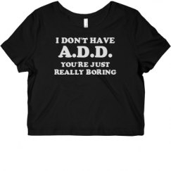 Ladies Slim Fit Crop Top Tee